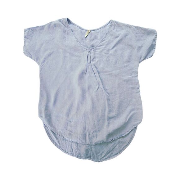 XCVI Tops - XCVI Womens S Pastel Purple Lilac Linen Tunic Blouse Lagenlook Minimalistic